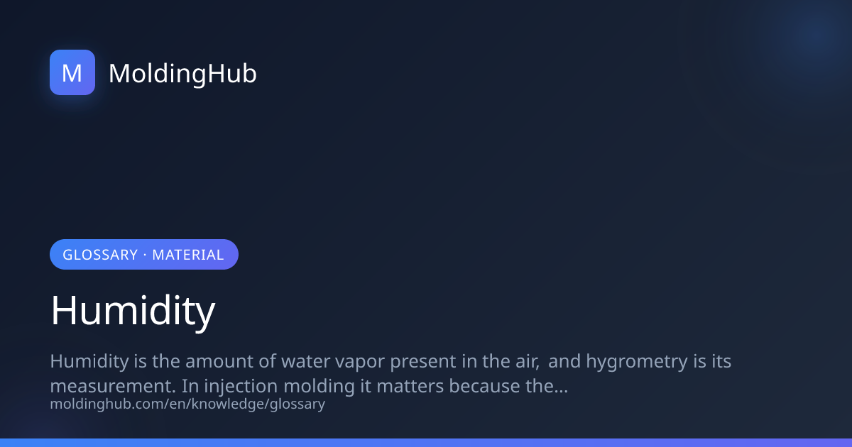 Humidity in Injection Molding | MoldingHub