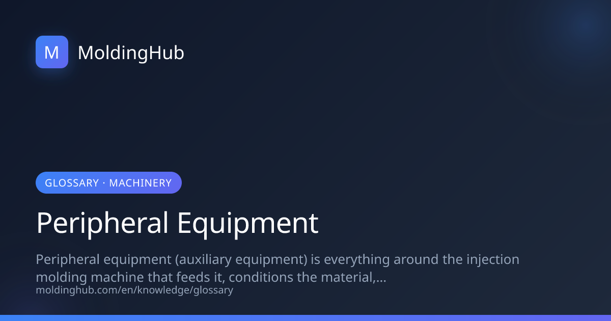 Peripheral Equipment in Injection Molding | MoldingHub